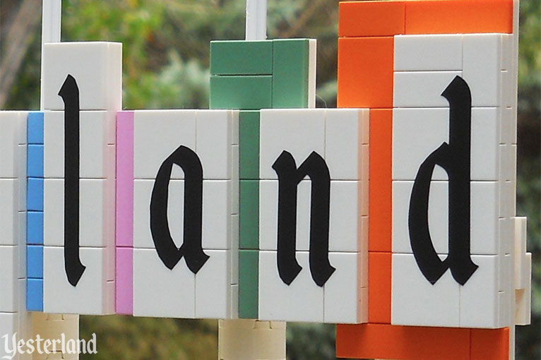 LEGO model of Disneyland’s iconic Harbor Blvd. sign