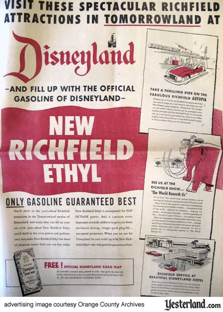 Richfield Oil Co. advertising for Disneyland 1955