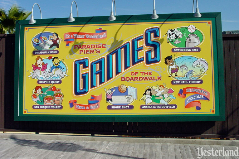 Billboards of Paradise Pier at Disney California Adventure