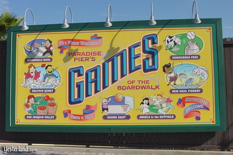 Billboard for Games of the Boardwalk at Disney's California Adventure