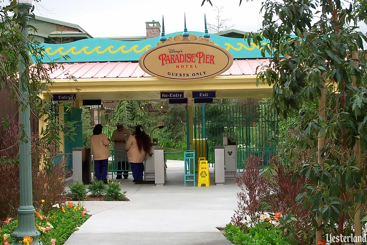 Paradise Pier Hotel Private Entrance at Disney California Adventure