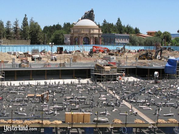 Paradise Pier construction in August 2009