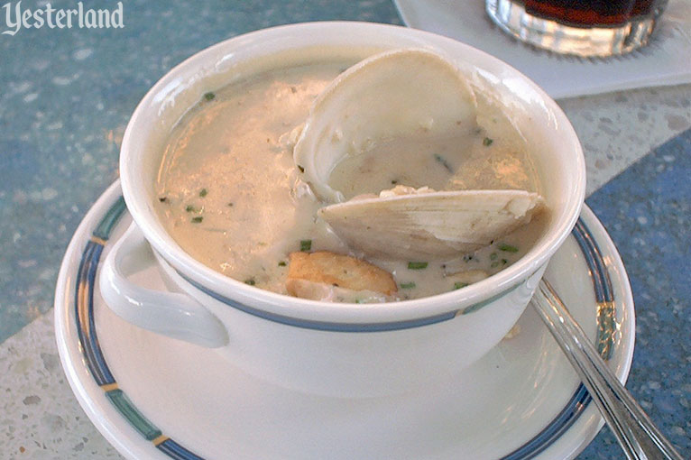 clam chowder at Avalon Cove, Disney's California Adventure, 2001