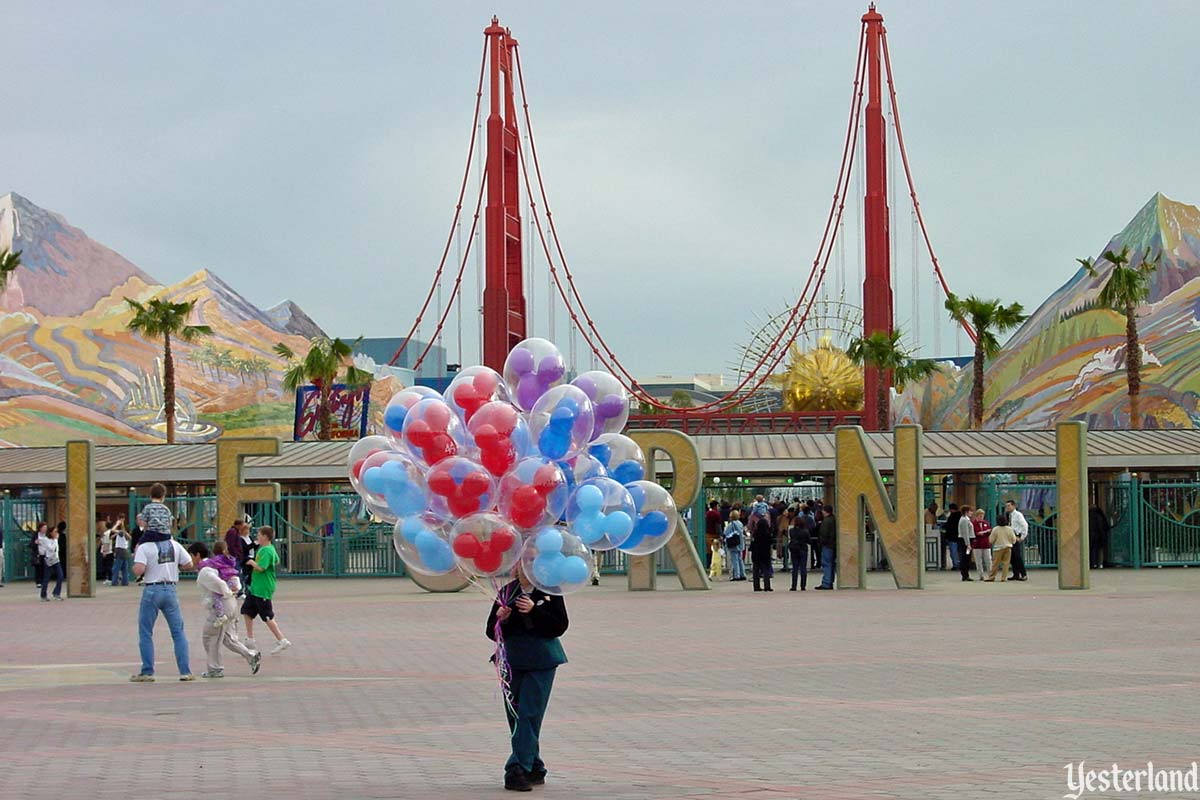 Strolling through Disney California Adventure, February 2001