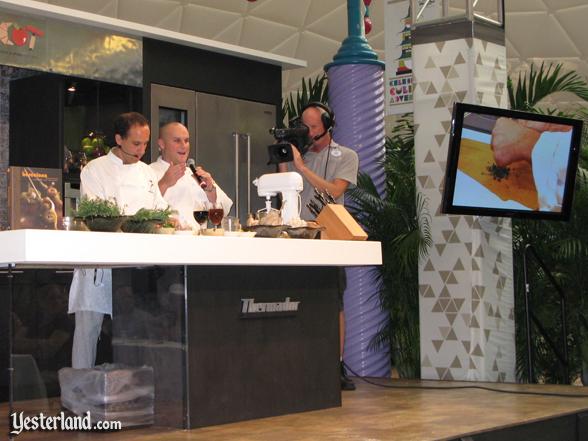 Chef at culinary demo, Epcot Food and Wine Festival, 2009