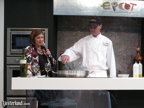 Chef at culinary demo, Epcot Food and Wine Festival, 2009