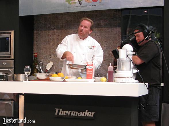 Chef at culinary demo, Epcot Food and Wine Festival, 2009