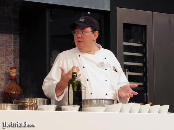 Chef at culinary demo, Epcot Food and Wine Festival, 2009