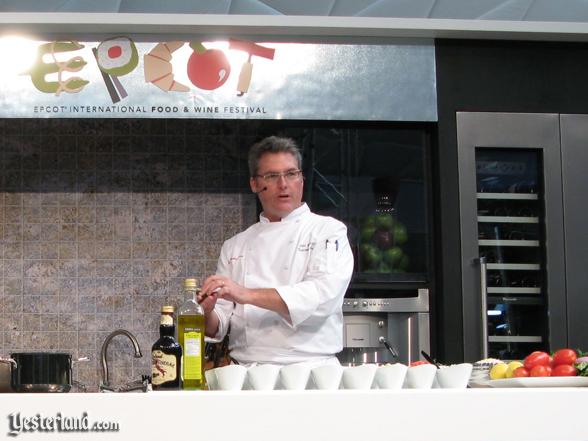 Chef at culinary demo, Epcot Food and Wine Festival, 2009