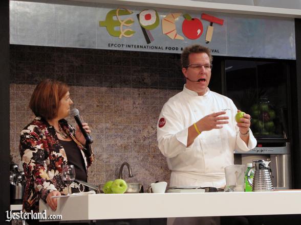 Chef at culinary demo, Epcot Food and Wine Festival, 2009