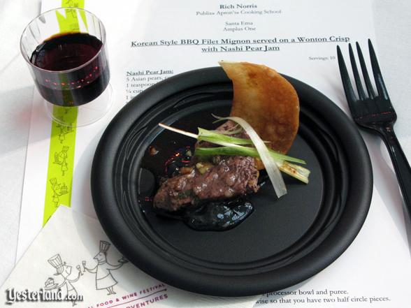 Sample at culinary demo at Epcot Food and Wine Festival, 2009