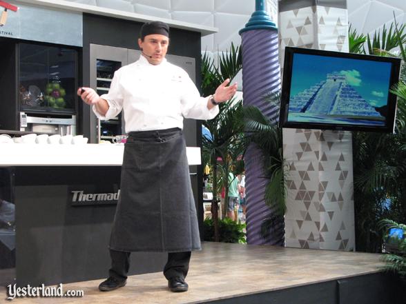 Chef at culinary demo, Epcot Food and Wine Festival, 2009