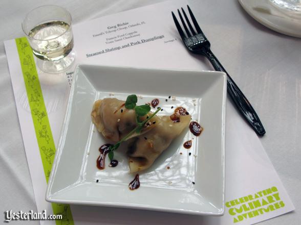 Sample at culinary demo at Epcot Food and Wine Festival, 2009