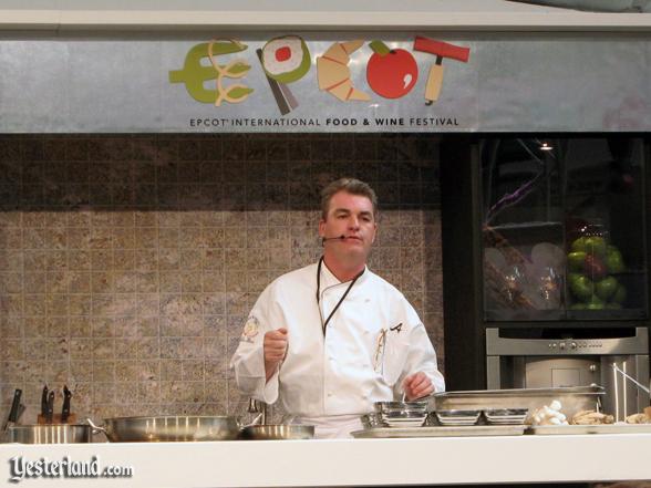 Chef at culinary demo, Epcot Food and Wine Festival, 2009