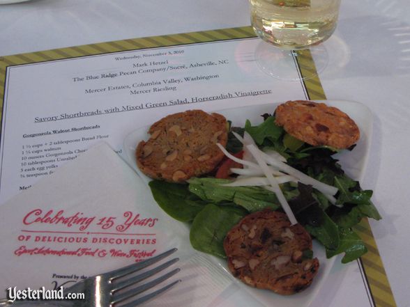 Sample at culinary demo at Epcot Food and Wine Festival, 2010