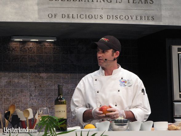 Chef at culinary demo, Epcot Food and Wine Festival, 2010