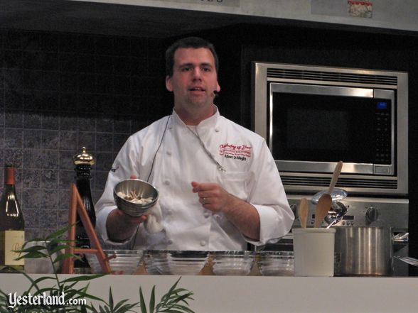 Chef at culinary demo, Epcot Food and Wine Festival, 2010