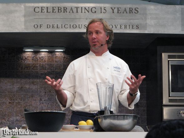 Chef at culinary demo, Epcot Food and Wine Festival, 2010