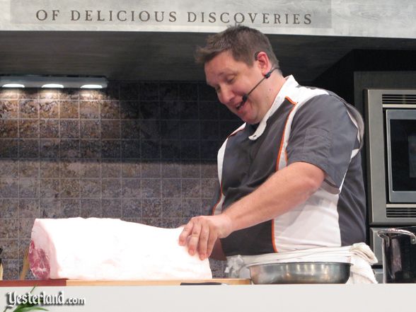 Chef at culinary demo, Epcot Food and Wine Festival, 2010