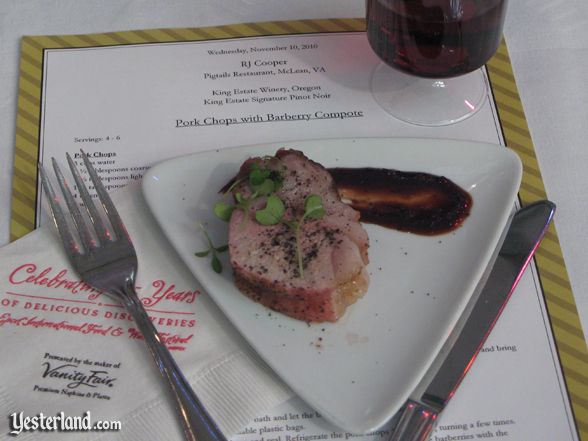 Sample at culinary demo at Epcot Food and Wine Festival, 2010