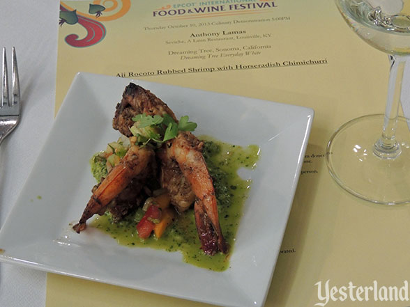 Culinary demo, Epcot Food and Wine Festival, 2013