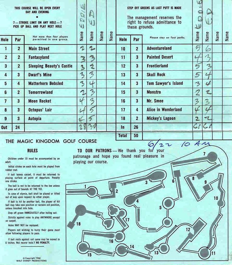 Disneyland Hotel Golf at Yesterland