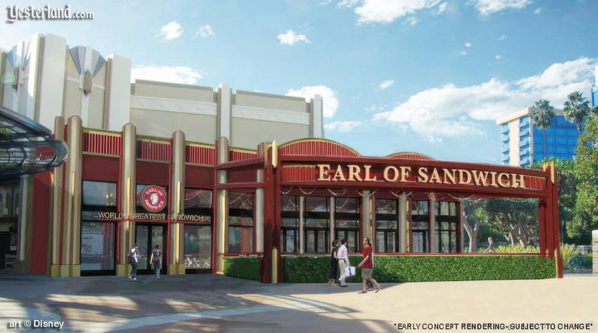 Rendering of Earl of Sandwich at Downtown Disney, Disneyland Resort