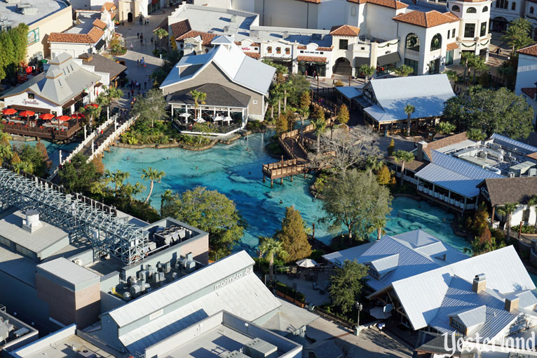 Disney Springs from Characters in Flight