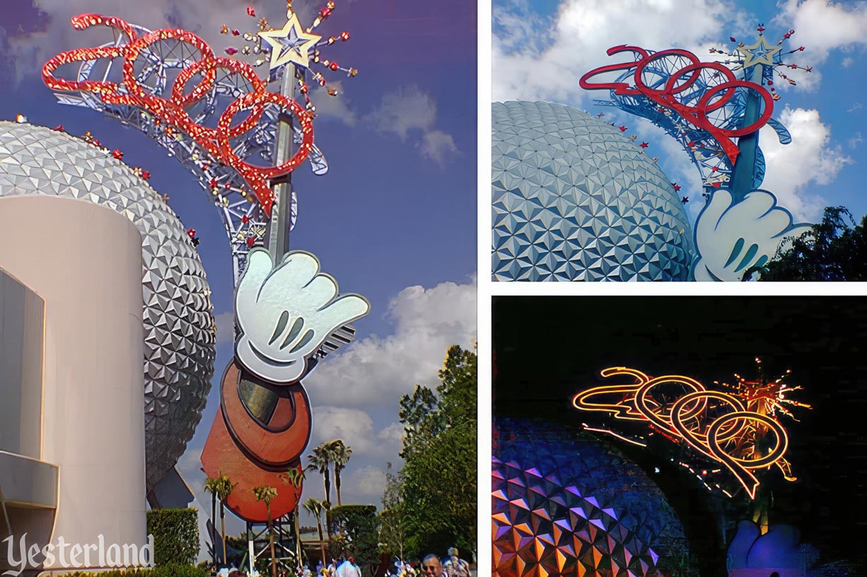 Epcot Icon Tower with 2000 sign