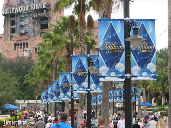 Banners for The Year of a Million Dreams at Disney’s Hollywood Studios