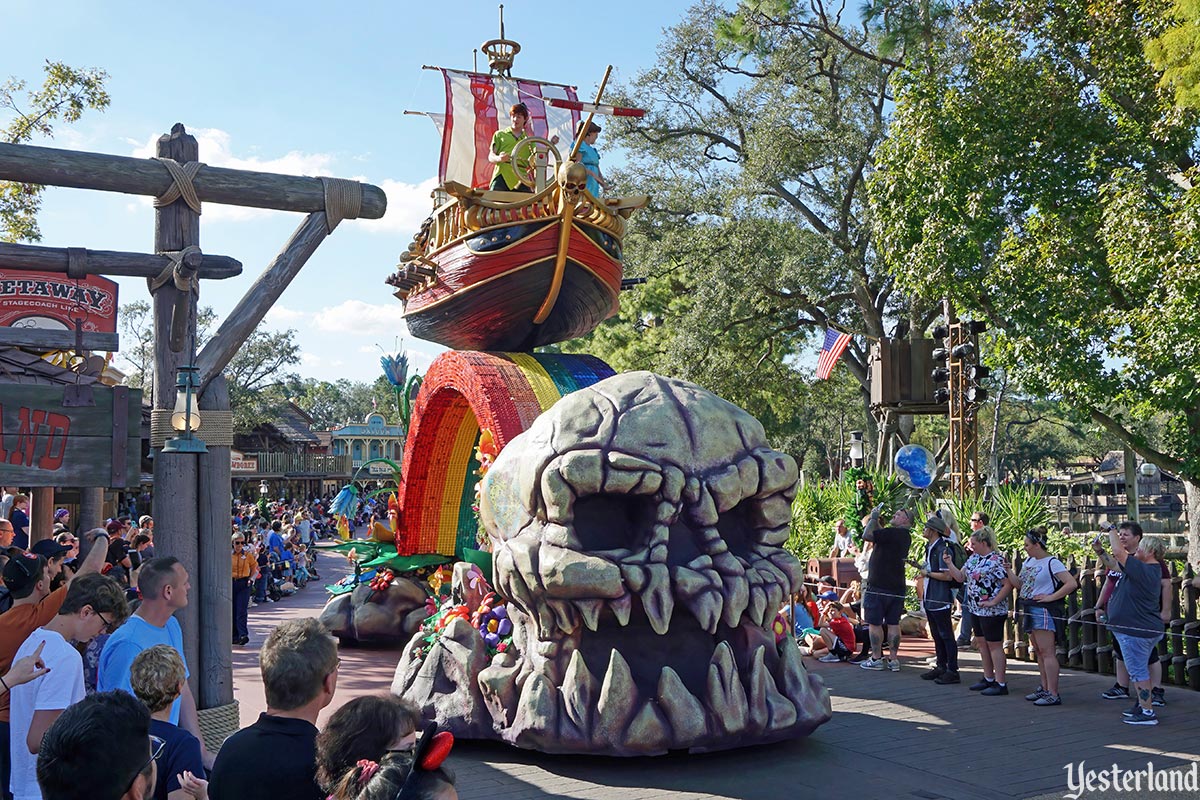 Skull Rock as part of a float at Magic Kingdom Park