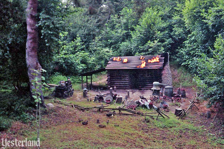 Burning Settler’s Cabin at Disneyland