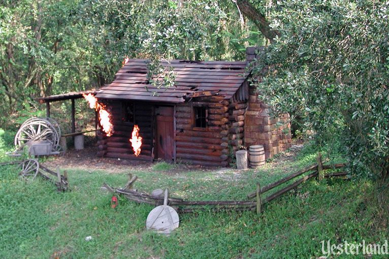 Burning Settler’s Cabin at Walt Disney World Magic Kingdom