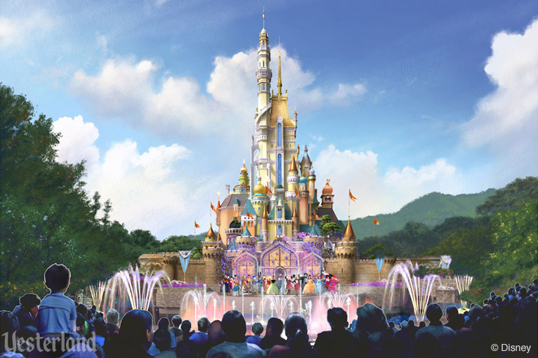 Concept art for Hong Kong Disneyland castle transformation