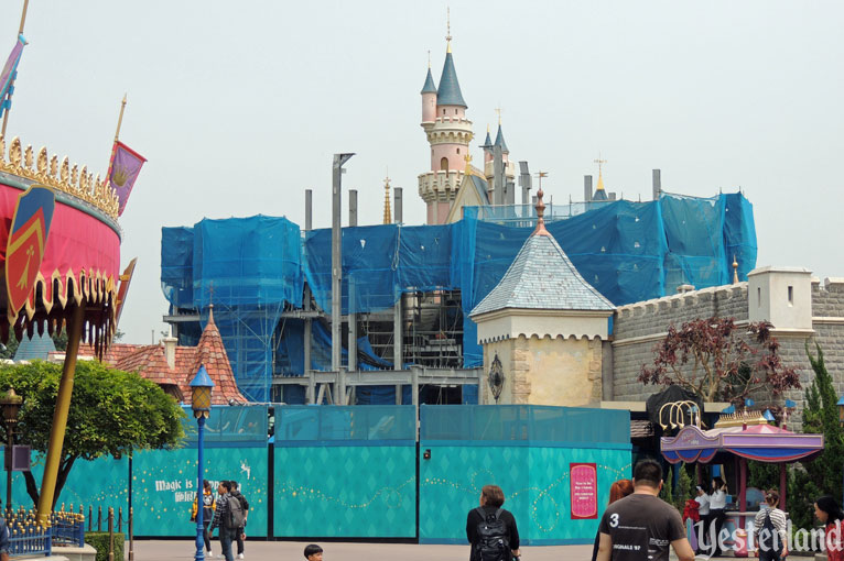 Castle transformation at Hong Kong Disneyland