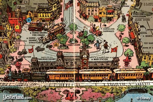 Scanned image of a small section of the 1962 Disneyland souvenir map