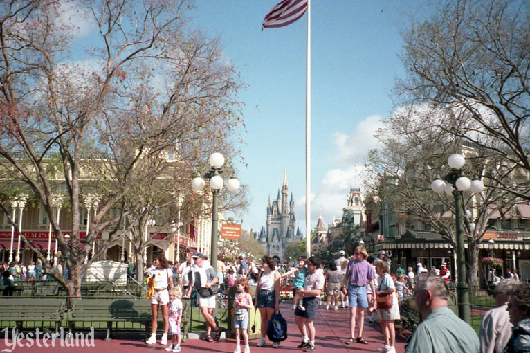 Looking up Main Street, U.S.A., Magic Kingdom, 1996