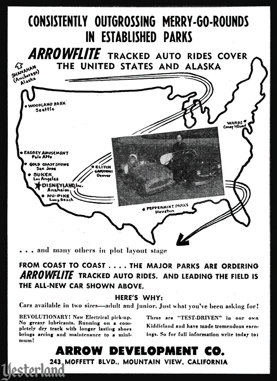 Arrow Arrowflite Freeway Ride and the Disneyland Midget Autopia
