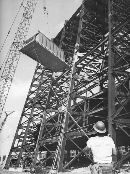 Construction of DIsney's Contemporary Resort