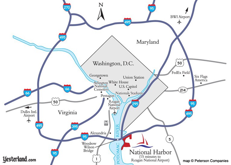 Map showing location of National Harbor