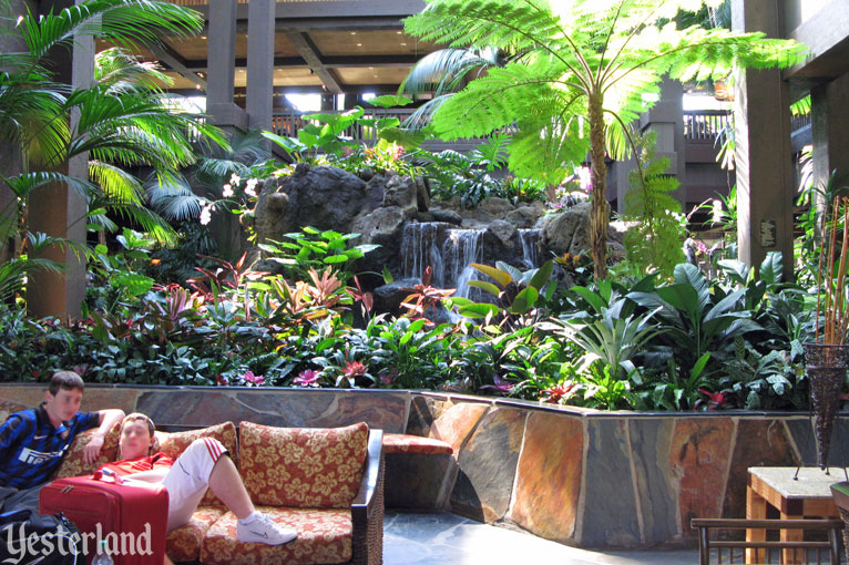 Waterfall Garden in the Great Ceremonial House at Disney's Polynesian Resort