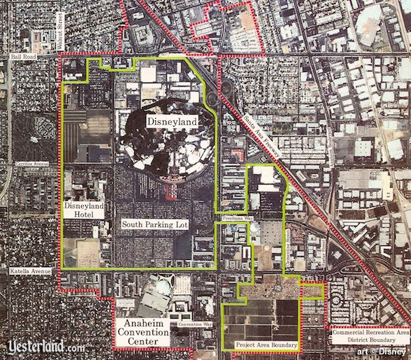 Disneyland Resort propery boundaries in the Disneyland Resort Plan of 1991